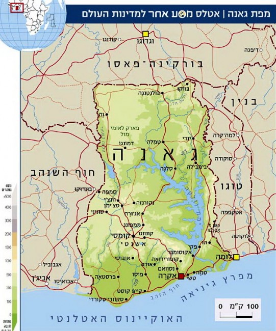 מפת גאנה