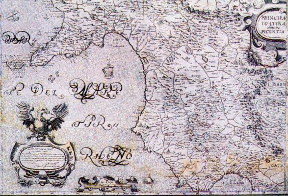 חצי האי צ'ילנטו. מפה מ-1606